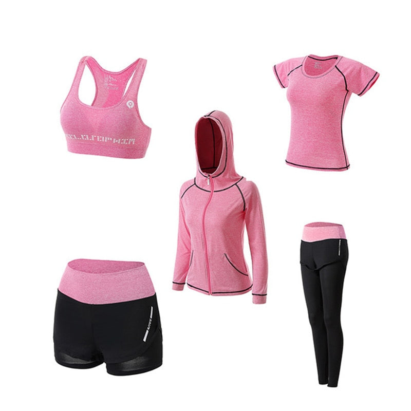 Workout Clothing Set 5 pcs Set