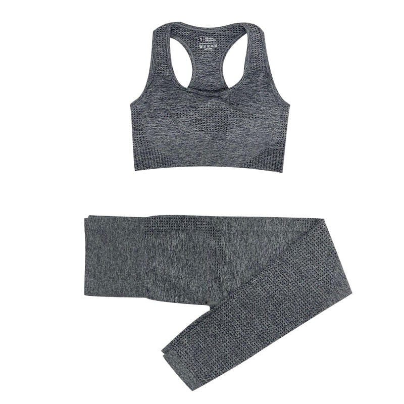 Women's Seamless Gym Leggings, Top, Longsleeve and Shorts Set