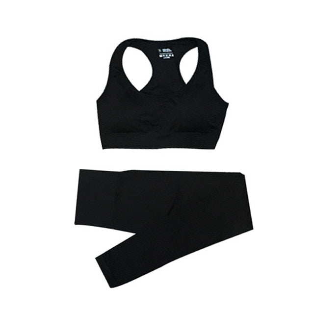 Women's Seamless Gym Leggings, Top, Longsleeve and Shorts Set
