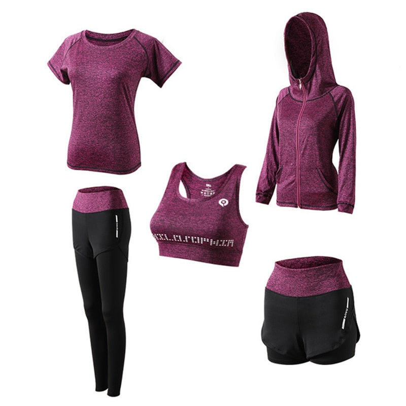 Workout Clothing Set 5 pcs Set